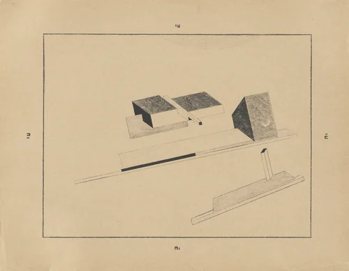 Proun 1 from Proun by El Lissitzky, print, 1920