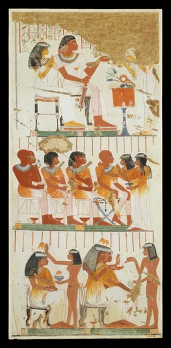 Guests at a Banquet by Nina de Garis Davies, artwork, -1390--1349