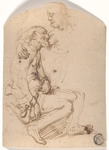 Cimon and Pero by Govaert Flinck, drawing, 1630-1640