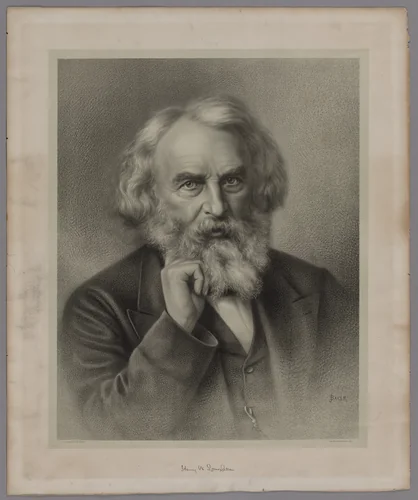 Henry Wadsworth Longfellow by J. Baker, print, 1875
