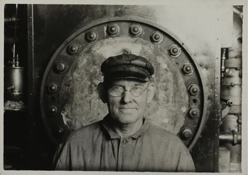 Boss in Power House by Lewis Wickes Hine, photograph, 1921