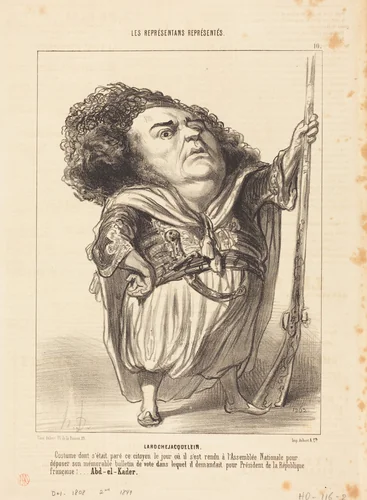 Henri de Larochejacquelein by Honoré Daumier, print, 1849