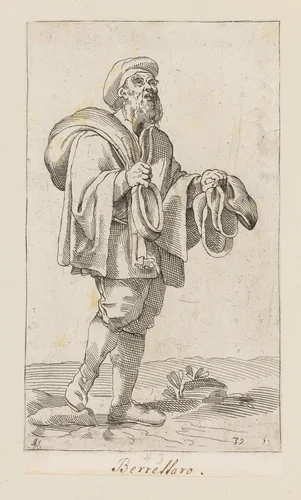 Plate 39: Vendor of Caps by Simon Guillain II, print, 1646