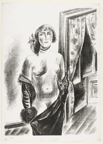 Semi-Nude, Standing by Yasuo Kuniyoshi, print, 1927