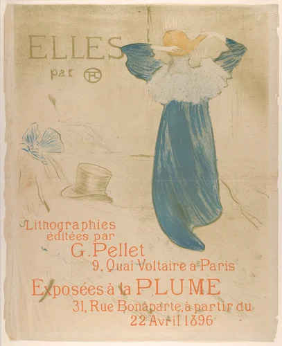 Elles (poster for 1896 exhibition at La Plume) by Henri de Toulouse-Lautrec, print, 1896