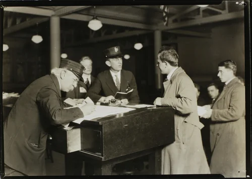 A Close-Up at Ellis Island by Lewis Wickes Hine, photograph, 1926
