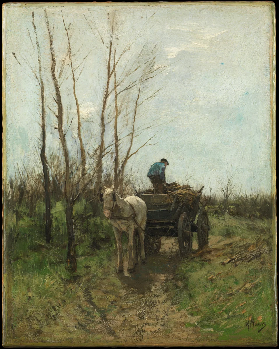 Gathering Wood by Anton Mauve, painting, 1858-1888