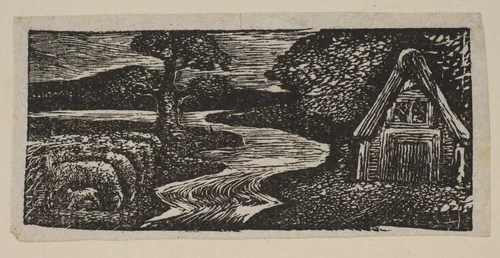 Sabrina's Silvery Flood, from Thornton's "Pastorals of Virgil" by William Blake, print, 1821