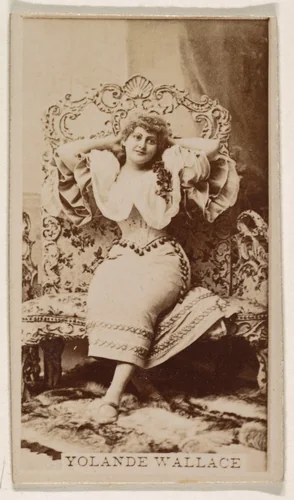 Yolande Wallace, from the Actresses series (N245) issued by Kinney Brothers to promote Sweet Caporal Cigarettes by Kinney Brothers Tobacco Company, photograph, 1890