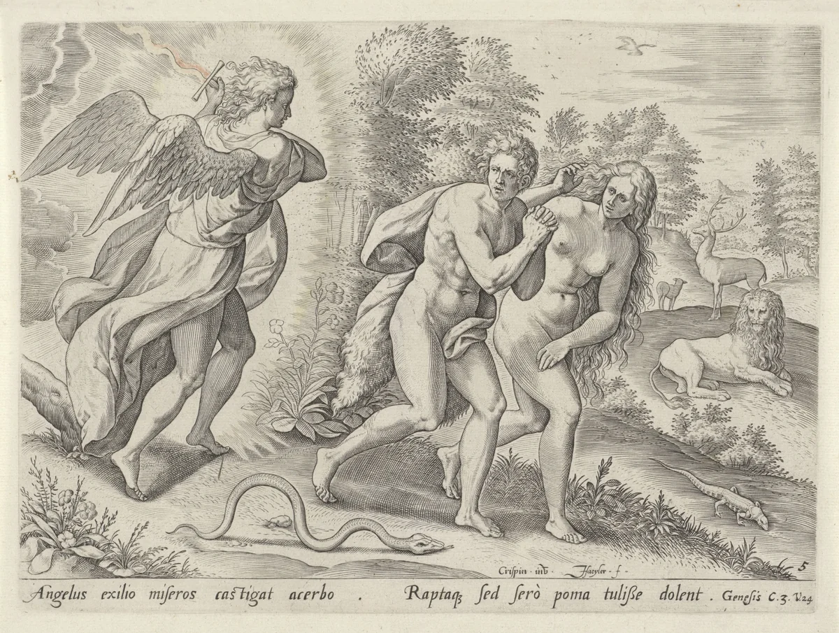 Expulsion from Paradise by Unknown, print, 1575