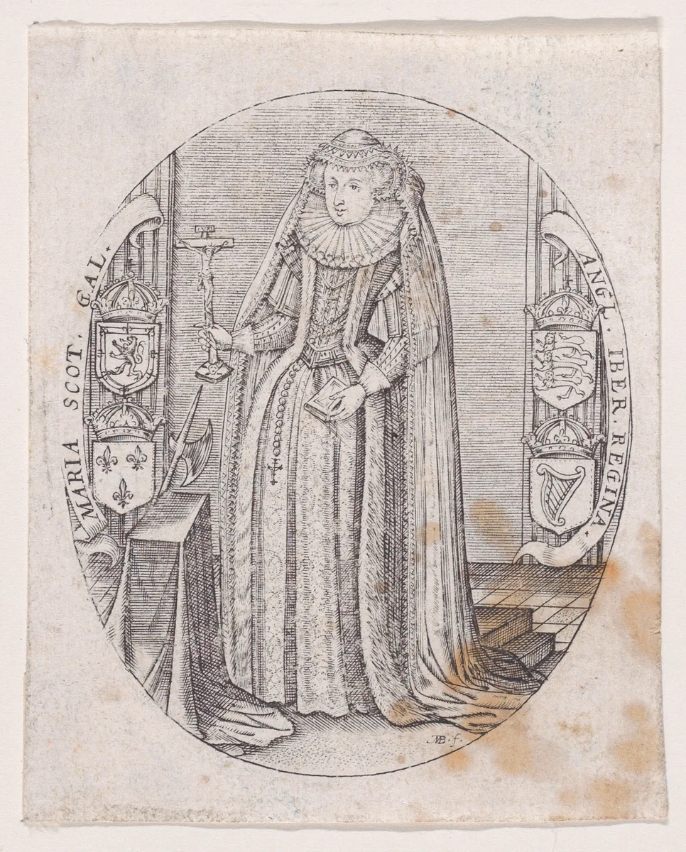 Mary, Queen of Scots by Marten Baes, print, 1609-1636