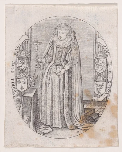 Mary, Queen of Scots by Marten Baes, print, 1609-1636