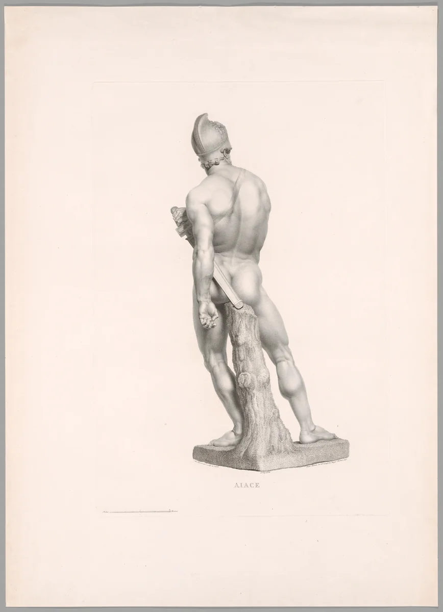 Ajax, Back View, from Oeuvre de Canova by Pietro Bonato
Angelo Bertini
Giovanni Tognolli
Antonio Canova, print, 1817