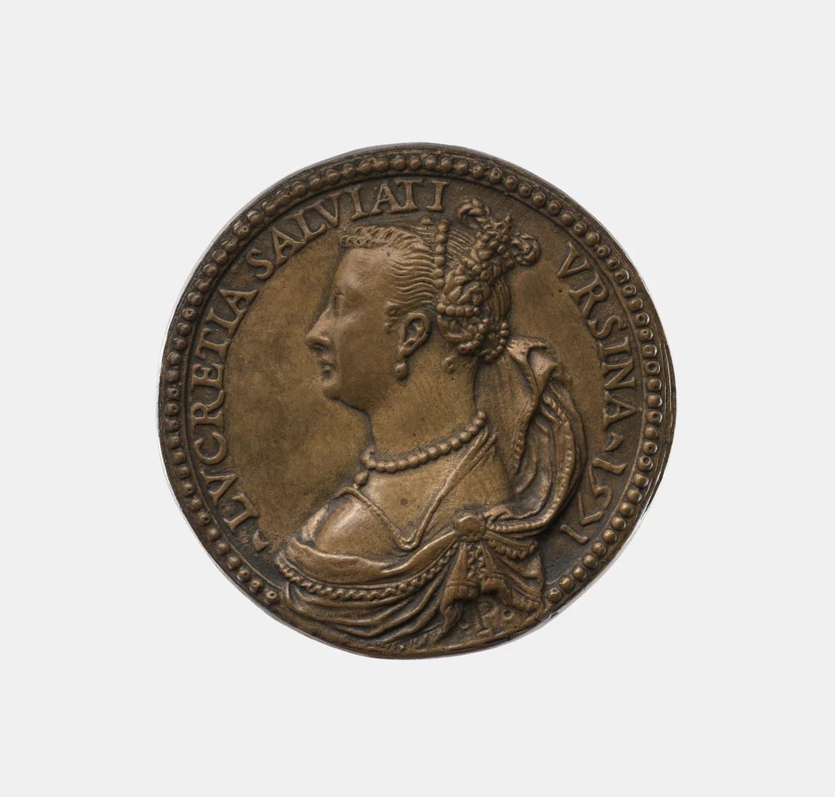 Lucretia Salviati Orsini (Ursina) by Pastorino de Pastorini, metalwork, 1571