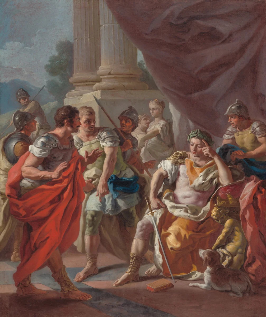 Alexander Condemning False Praise by Francesco de Mura, painting, 1760-1769