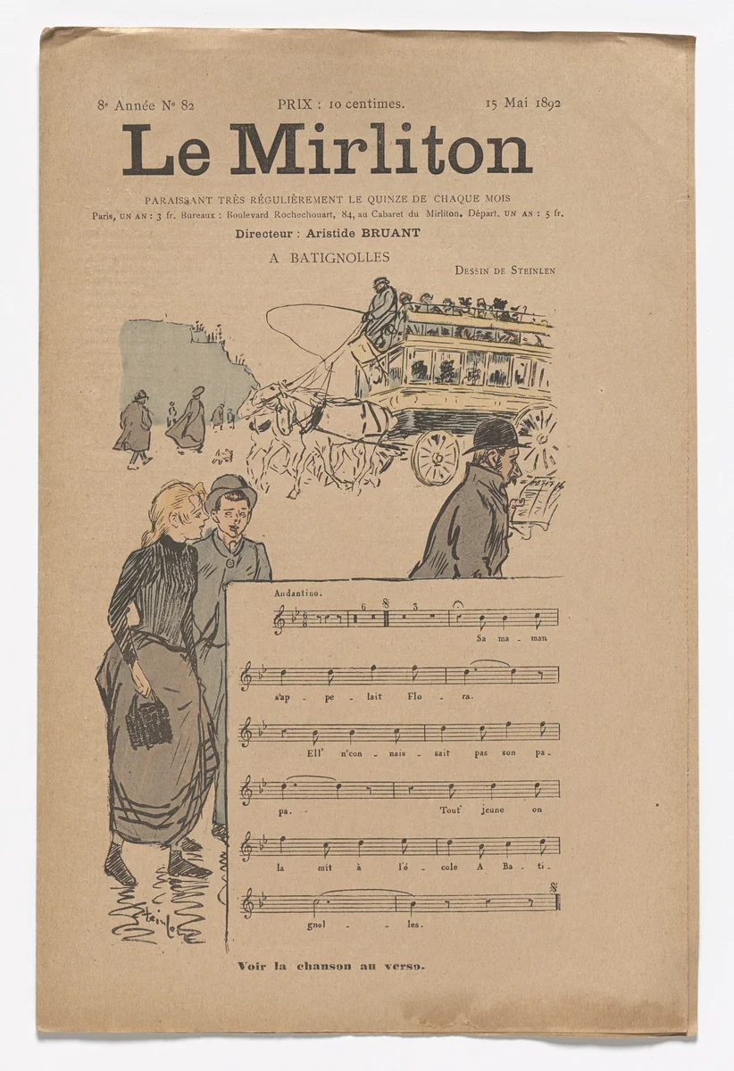 Le Mirliton, no. 82 by Théophile-Alexandre Steinlen, periodical, 1892