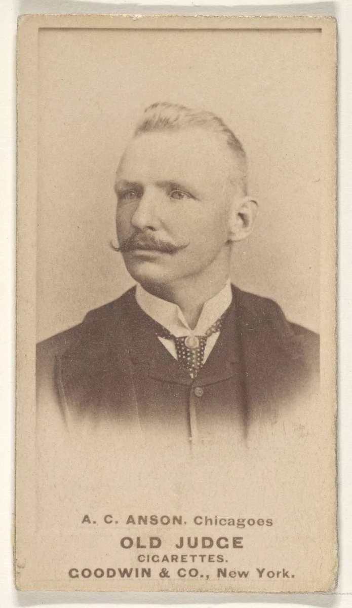 A.C. Anson, Captain, Chicago, from the Old Judge series (N172) for Old Judge Cigarettes by Goodwin & Company, photograph, 1887-1890