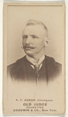 A.C. Anson, Captain, Chicago, from the Old Judge series (N172) for Old Judge Cigarettes by Goodwin & Company, photograph, 1887-1890