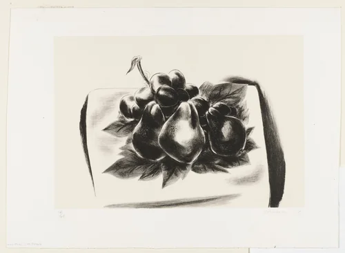Pears and Grapes - (Three Pears and Grapes) by Yasuo Kuniyoshi, print, 1928