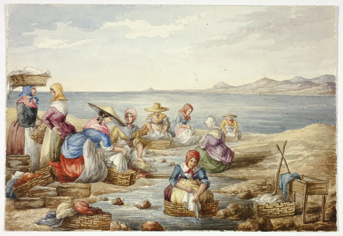 Washerwoman at Nice by Elizabeth Murray, painting, 1842