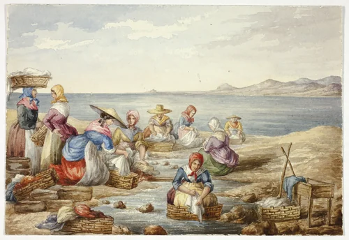 Washerwoman at Nice by Elizabeth Murray, painting, 1842