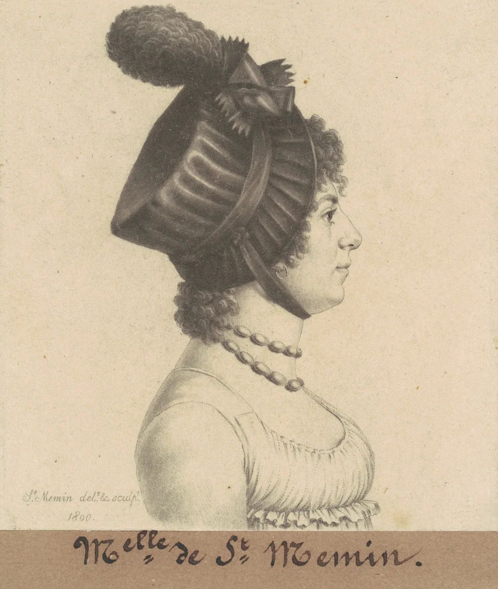 Étiennette-Charlotte-Adélaïde Févret de Saint-Mémin by Charles B. J. Févret de Saint-Mémin, print, 1799-1800