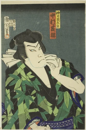 The Actor Nakamura Shikan IV as Jinriki Tamigoro by Toyohara Kunichika, print, 1867