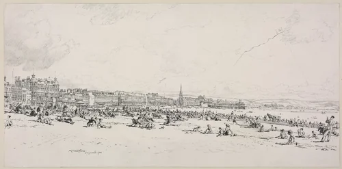 Weymouth Bay, The High Season by Muirhead Bone, drawing, 1946