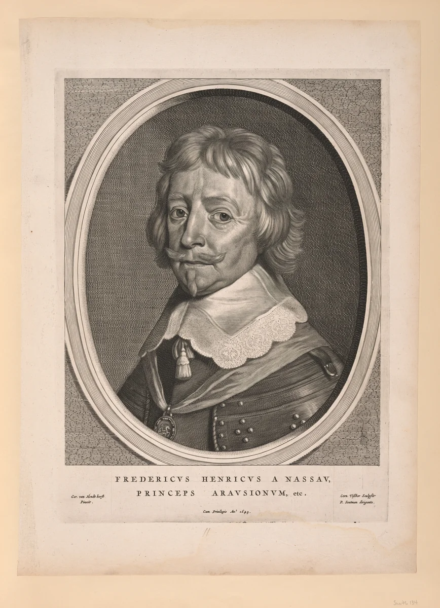Frederick Henry, Prince of Orange, from Nine Portraits by Cornelis Visscher, print, 1649