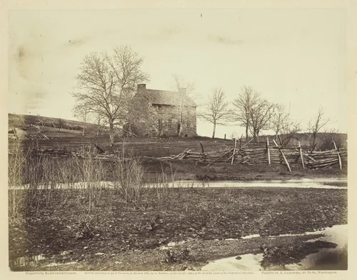 Mathew's House, Battle-field of Bull Run by Barnard and Gibson, photograph, 1862