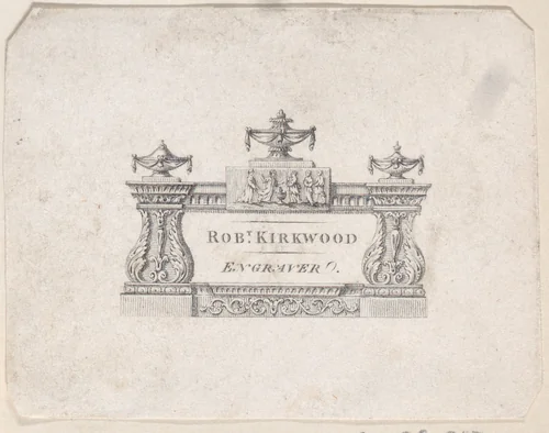 Trade Card for Rob Kirkwood, Engraver by anonymous, print, 1800-1900