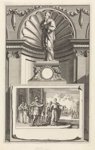 H. Hilarius van Poitiers, kerkleraar by Jan Luyken, print, 1698