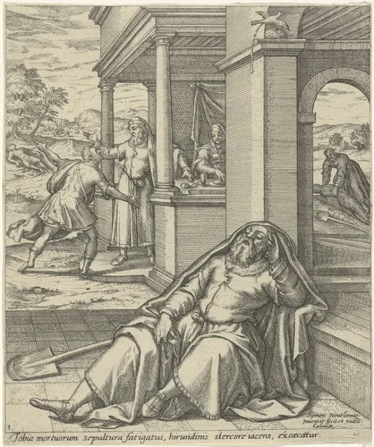 Tobits blindheid by Unknown, print, 1560-1590