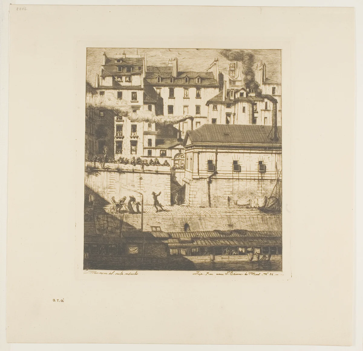 The Mortuary, Paris by Charles Meryon, print, 1854