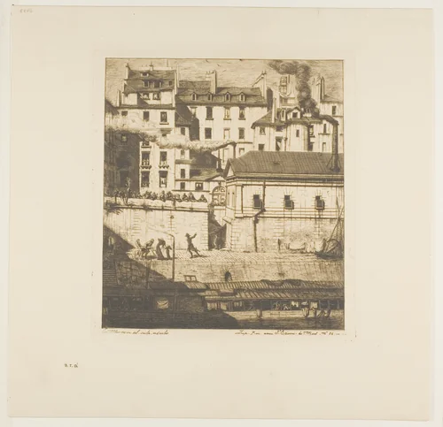 The Mortuary, Paris by Charles Meryon, print, 1854