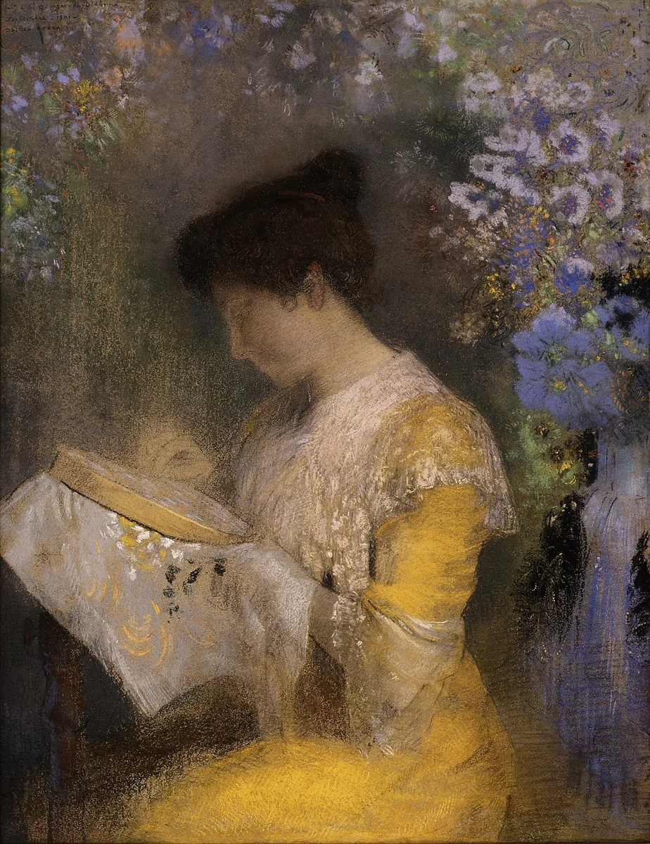 Madame Arthur Fontaine (Marie Escudier, 1865–1946) by Odilon Redon, drawing, 1901