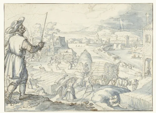 Augustus by Joos de Momper, drawing, 1590-1610