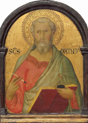 Saint Matthew by Simone Martini, painting, 1315-1320