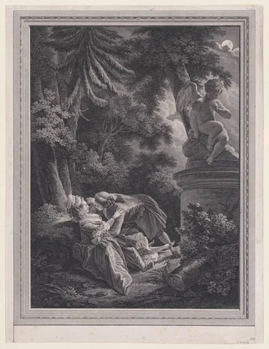 La nuit by Pierre-Antoine Baudouin, print, 1773-1783