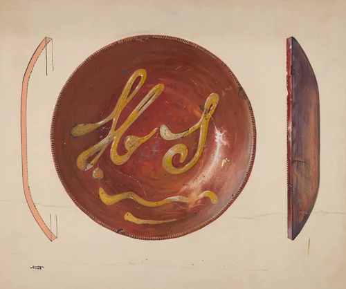 Pie Plate by Elmer Weise, index of american design, 1937