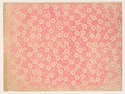 Strooipatroon van uitgespaarde bloemen by anonymous, other, 1860-1930