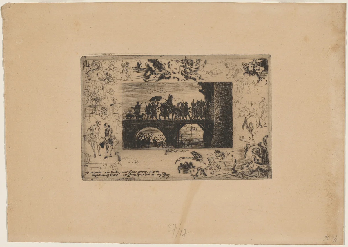 Le Soir meme.. by Félix-Hilaire Buhot, print, 1847-1898