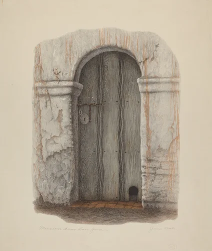 Mission Door San Juan by June Dale, index of american design, 1935-1942
