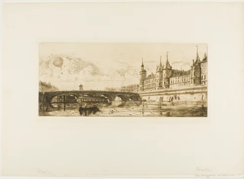 Pont-au-Change, Paris by Edmond Gosselin, print, 1854-1900