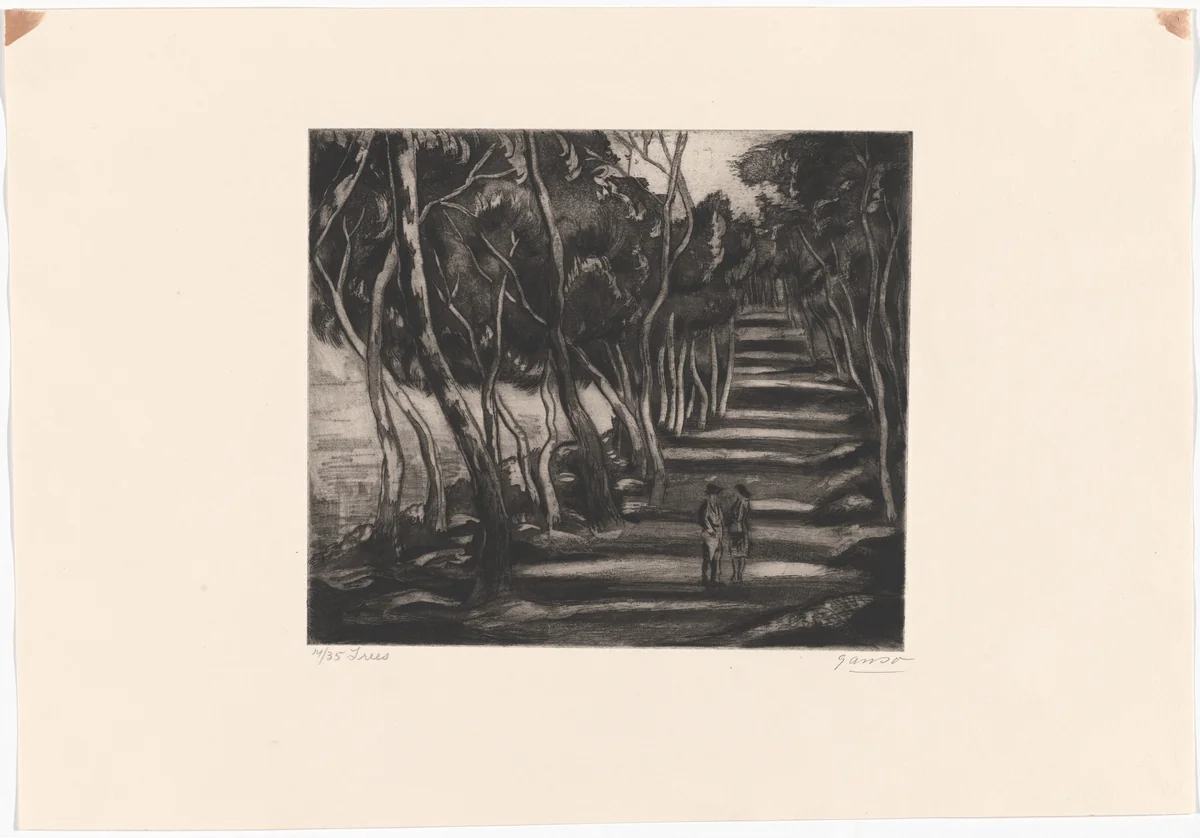 Trees by Emil Ganso, print, 1929