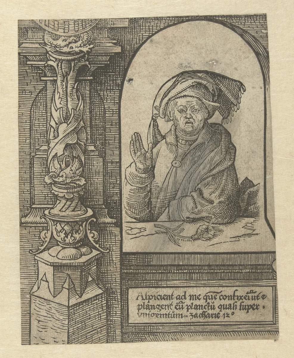 De profeet Zacharia by Jacob Cornelisz van Oostsanen, print, 1521-1525