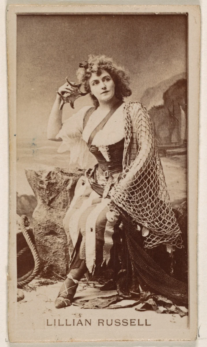 Lillian Russell, from the Actresses series (N245) issued by Kinney Brothers to promote Sweet Caporal Cigarettes by Kinney Brothers Tobacco Company, photograph, 1890