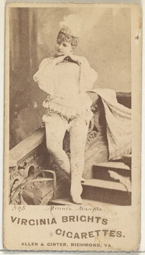 Card 505, Minnie Marple, from the Actors and Actresses series (N45, Type 1) for Virginia Brights Cigarettes by Allen & Ginter, photograph, 1885-1891