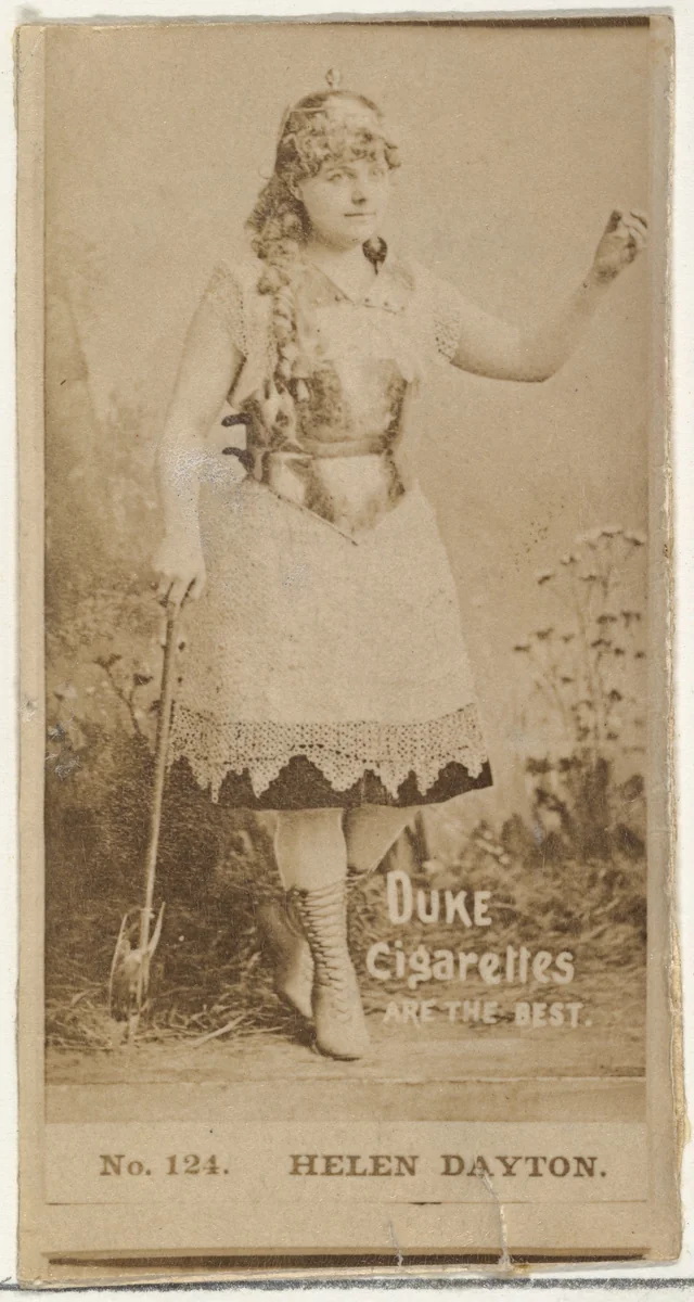 Card Number 124, Helen Dayton, from the Actors and Actresses series (N145-6) issued by Duke Sons & Co. to promote Duke Cigarettes by W. Duke, Sons & Co., photograph, 1880-1889