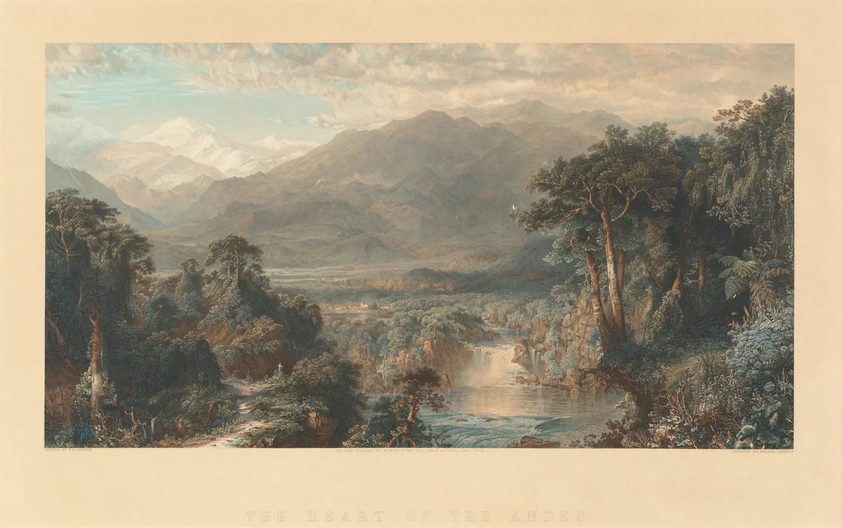 The Heart of the Andes by Frederic Edwin Church, print, 1862
